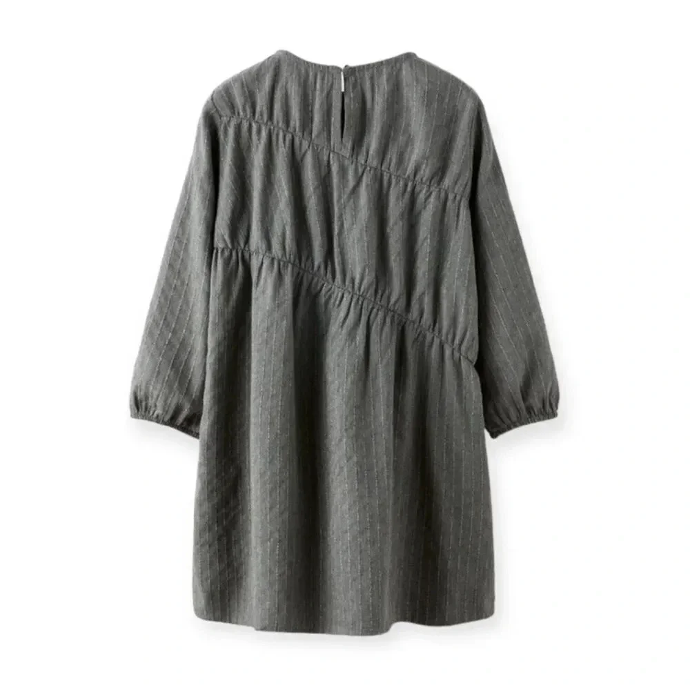 ZARA Kids | Anthracite Gray | PINSTRIPE DRESS